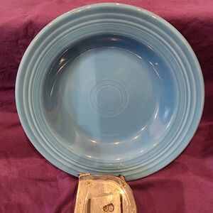 Fiesta Tourquise flat rim soup bowl#